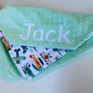 Personalized embroidered baby blankets