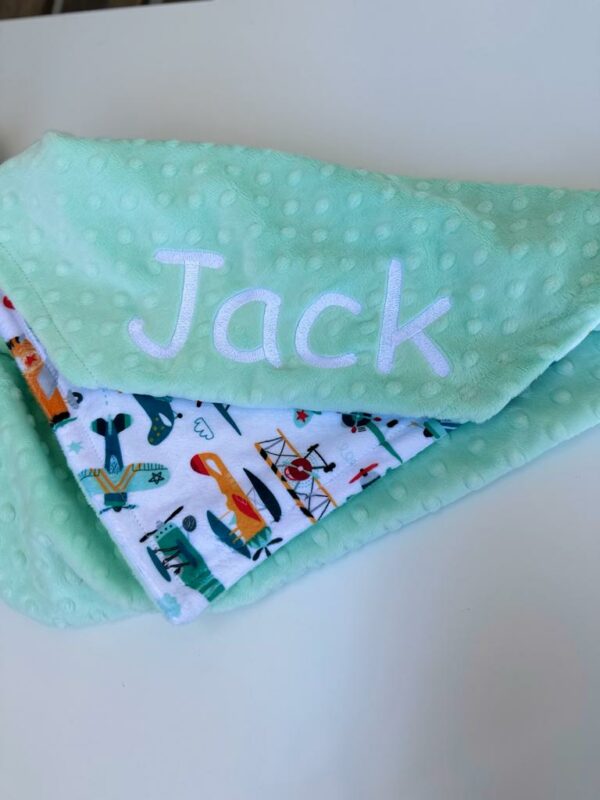 Personalized embroidered baby blankets